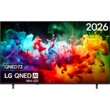 LG QNED72 AI 75" 4K Ultra HD TV Noir, 3x HDMI, USB, Optique, Bluetooth, LAN, WLAN, CI+, HDR10