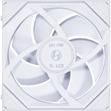Lian Li UNI FAN TL 140 LCD Reverse Blade ventilateur de boîtier RGB  Blanc, 140 x 144 x 28 mm