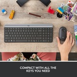 Logitech MK470 Combiné clavier-souris sans fil mince , set de bureau Noir, Mécanique des ciseaux, 1000 dpi