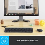 Logitech MK470 Combiné clavier-souris sans fil mince , set de bureau Noir, Mécanique des ciseaux, 1000 dpi