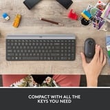 Logitech MK470 Slim, set de bureau Noir, Layout US (QWERTY), Mécanique des ciseaux, 1000 dpi