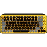 Logitech POP Keys - BLAST, Clavier Jaune/gris, FR layout, GX Brown, Bluetooth