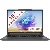 MSI Creator 16 AI Studio (A1VHG-095BE) 16" PC portable Gris foncé | Core Ultra 9 185H | RTX 4080 | 64 Go | 2 To SSD