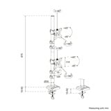 Neomounts DS60-600BL2V Bras de moniteur pour deux écrans 10-32", Support de moniteur Noir