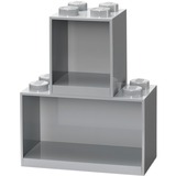 Room Copenhagen Ensemble d'étagères en briques LEGO, 4 + 8 tenons Gris clair