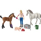 Schleich Vet visiting mare and foal, Figurine Farm, 3 an(s), Multicolore