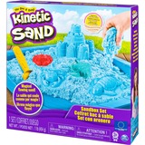 Spin Master Sandbox Set Blue 454 g, Jeu de sable Bleu, Kinetic Sand Sandbox Set Blue 454 g, Sable cinétique pour enfants, 3 an(s), Bleu
