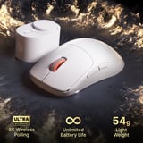 SteelSeries Sensei Pro, Souris gaming Blanc, 100 - 42 000 DPI, 8K, UWB / 6 GHz