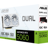ASUS GeForce RTX 5060 DUAL OC WHITE 8 Go, Carte graphique Blanc, DLSS 4, 3x DisplayPort, 1x HDMI 2.1