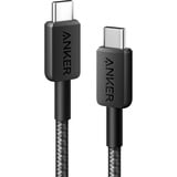 Anker 322 USB-C Braided, Câble Noir, USB-C, USB 2.0, 60 W, 0,9 m