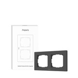 Aqara Bâti Switch H2 EU 2 groupes, Diaphragme Gris