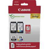 Canon ValuePack PG-575/CL-576, Encre Noir, cyan, magenta, jaune, papier photo