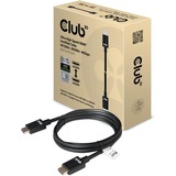 Club 3D HDMI à très haut débit, Câble Noir, 2 mètres, 4K 120Hz, 8K 60Hz, 48Gbps