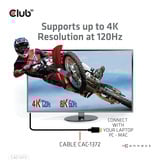 Club 3D HDMI à très haut débit, Câble Noir, 2 mètres, 4K 120Hz, 8K 60Hz, 48Gbps