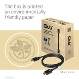 Club 3D HDMI à très haut débit, Câble Noir, 2 mètres, 4K 120Hz, 8K 60Hz, 48Gbps