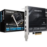 GIGABYTE GC-TITAN RIDGE 2.0 carte et adaptateur d'interfaces Interne DisplayPort, Mini DisplayPort, Thunderbolt 3, Contrôleur PCIe, DisplayPort, Mini DisplayPort, Thunderbolt 3, PCIe 3.0, 40 Gbit/s