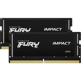 Kingston FURY Impact 64 Go DDR5-5600 (2x 32 Go) mémoire PC portable Noir, KF556S40IBK2-64, SO-DIMM