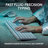 Logitech MX Keys S, clavier Blanc, Mise en page aux États-Unis (international), US-International