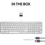 Logitech MX Keys S, clavier Blanc, Mise en page aux États-Unis (international), US-International