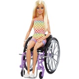 Mattel Barbie Fashionistas - Barbie avec un fauteuil roulant violet #194, Poupée 