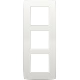 Niko Plaque de recouvrement triple avec entraxe de 60 mm - Vertical , Finition Blanc