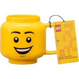Room Copenhagen Mug LEGO en céramique - Joyeux garçon, grand, Coupe Jaune