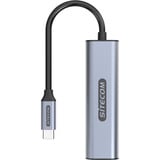 Sitecom USB-C vers Ethernet 1 Gigabit, Adaptateur Gris, 0.15 mètre