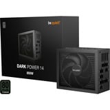 be quiet! DARK POWER 14 alimentation  modulaire 850 watt Noir, 1x 12V-2x6, 4x PCIe, 850 W, 100 - 240 V, 950 W, 50/60 Hz, 10 A, 5 A