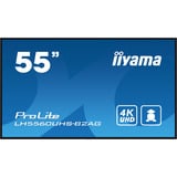 iiyama LH5560UHS-B2AG Écran d'affichage dynamique Carte A numérique 138,7 cm (54.6") LED Wifi 500 cd/m² 4K Ultra HD Noir Intégré dans le processeur Android 11 24/7, Affichage public Noir (Mat), Carte A numérique, 138,7 cm (54.6"), LED, 3840 x 2160 pixels, Wifi, 24/7