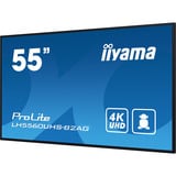 iiyama ProLite LH5560UHS-B2AG, Affichage public Noir (Mat), HDMI, LAN, WiFi, USB, audio, Android 11