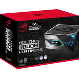 ASUS ROG Thor Platinum III (ROG Equalizer) alimentation modulaire 1000 watt Noir, 1x 12V-2x6, 4x PCIe, 1000 W, 100 - 240 V, Actif, 125 W, 1000 W, 125 W