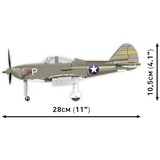 COBI Collection historique - Bell P-39D Airacobra, Jouets de construction Gris, Échelle 1:32