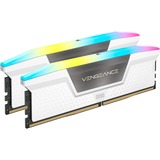 Corsair 32 Go DDR5-6400 Kit, Mémoire vive Blanc, CMH32GX5M2B6400C32W, Vengeance RGB, XMP