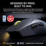 Corsair SABRE v2 PRO Ultralight, Souris gaming Noir, 100-33.000 DPI, 2,4 GHz / USB 2.0
