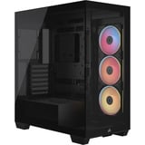 Corsair  boîtier midi tower Noir | 2x USB-A | 1x USB-C | RGB | Verre Trempé