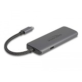 DeLOCK Station d’accueil USB Type-C 8K, Station d'accueil Gris foncé