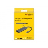 DeLOCK Station d’accueil USB Type-C 8K, Station d'accueil Gris foncé
