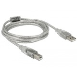 DeLOCK USB-A 2.0 vers USB-B, Câble Transparent, 2 m