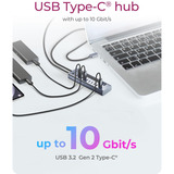 ICY BOX IB-HUB1450-C31, Hub USB Anthracite