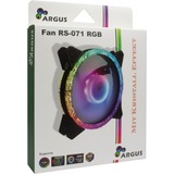Inter-Tech Argus RS-071 RGB 120x120x25, Ventilateur de boîtier Noir