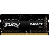 Kingston FURY 8 Go DDR4-3200, Mémoire vive Noir, KF432S20IB/8, Impact, XMP