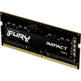 Kingston FURY 8 Go DDR4-3200, Mémoire vive Noir, KF432S20IB/8, Impact, XMP