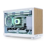 Lian Li A3-mATX Blanc (Wood Edition) boîtier midi tower Blanc/bois | 2x USB-A | 1x USB-C