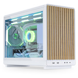 Lian Li A3-mATX Blanc (Wood Edition) boîtier midi tower Blanc/bois | 2x USB-A | 1x USB-C