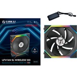Lian Li UNI FAN SL120 Wireless Reverse Blade, Ventilateur de boîtier Noir, Connecteur de ventilateur PWM à 4 broches