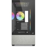 Sharkoon MK7 ARGB boîtier mini tower Noir | 2x USB-A | 1x USB-C | RGB | Verre Trempé