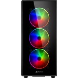 Sharkoon TG5 PRO RGB, Boîtier PC Noir, 4x USB-A | RGB | Tempered Glass