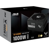 ASUS TUF Gaming Gold alimentation modulaire 1000 watt Noir, 1x 12VHPWR, 4x PCIe, 1000 W, 100 - 240 V, 130 W, 1000 W, 130 W, 9,6 W