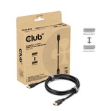 Club 3D DisplayPort 2.1 DP54 VESA Certified Cable 8K120Hz, Câble Noir, 3 mètres