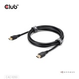 Club 3D DisplayPort 2.1 DP54 VESA Certified Cable 8K120Hz, Câble Noir, 3 mètres